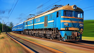 time lapse photography of train, train, Ukraine HD wallpaper