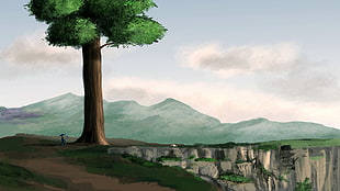 green tree painting, Terraria, video games, Muramasa HD wallpaper