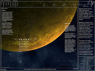 Venus planet, infographics, planet, Venus HD wallpaper
