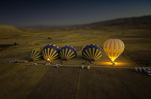 miniature of five hot air balloons HD wallpaper