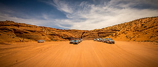 car lot on desert during daytime, usa HD wallpaper