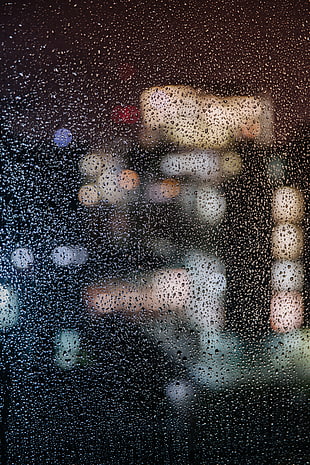 water drops illustration, Drops, Glass, Surface HD wallpaper