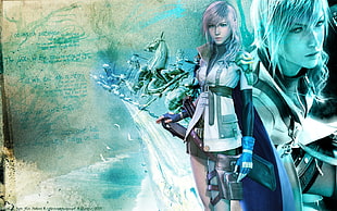Final Fantasy digital wallpaper, Final Fantasy XIII, Claire Farron, video games