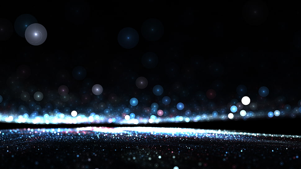 anime, bubbles, abstract, lights HD wallpaper