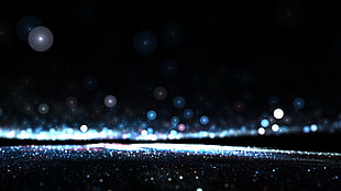 anime, bubbles, abstract, lights