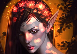 female fictional character digital wallpaper, fantasy art, artwork
