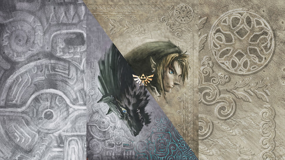 elf character and wolf illustration, The Legend of Zelda, video games, The Legend of Zelda: Twilight Princess, Link HD wallpaper