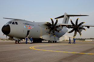 gray airplane, aircraft, Airbus A400M Atlas, Airbus, military