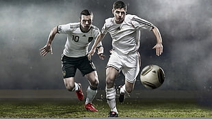 two soccer player HD wallpaper