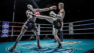 men's black boxing shorts, men, sport , kickboxing HD wallpaper