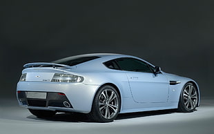 blue Aston Martin Vantage