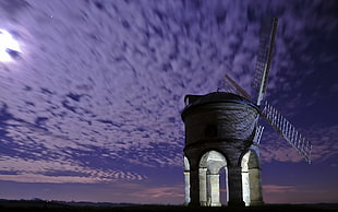 timelaps photography of wind mill HD wallpaper