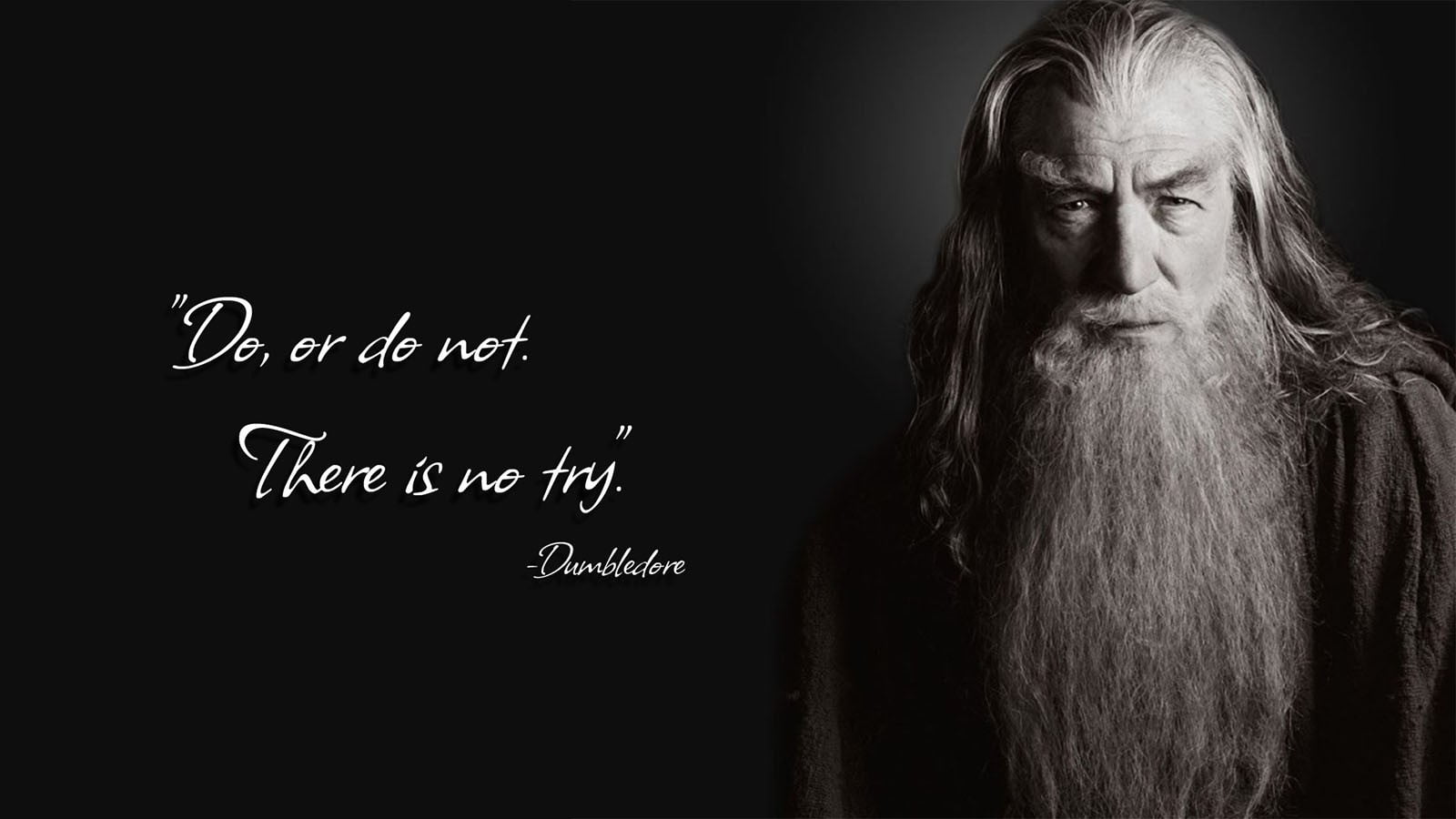 Albus Dumbledore illustration with text overlay, Gandalf, parody, Harry Potter, humor
