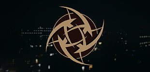 brown and black logo, Ninjas In Pyjamas, video games, Counter-Strike: Global Offensive, Metalica