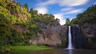 waterfalls digital wallpaper, landscape, nature, waterfall, Hunua Ranges