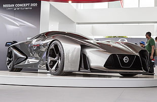 silver Nissan Concept 2020, car, Super Car , Nissan, Nissan Concept 2020 HD wallpaper