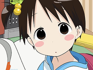 black haired blushing boy anime character HD wallpaper