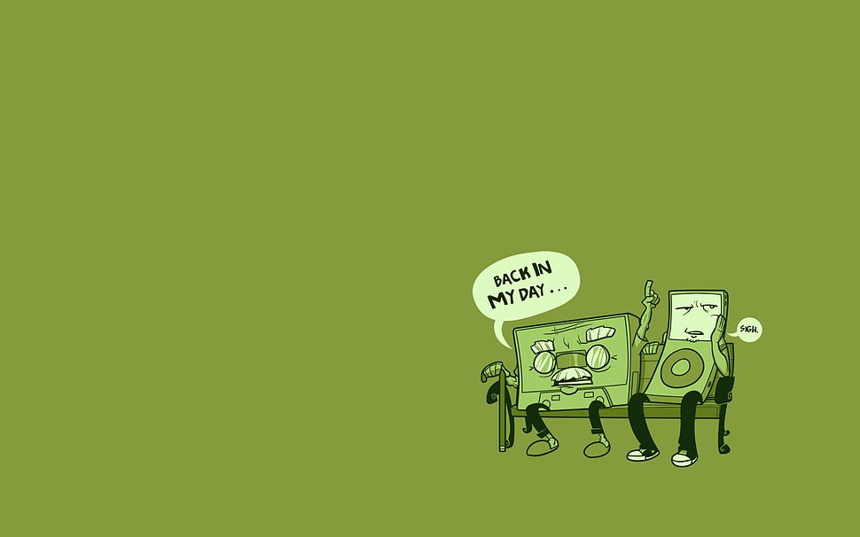 green logo, threadless, simple, humor, minimalism HD wallpaper