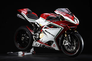 red and white AMG sports bike, MV Agusta F4 RC, superbike, AMG Line, motorcycle