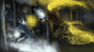 Mortal Combat ninja illustration HD wallpaper