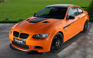 orange BMW coupe, BMW M3 , G-Power, BMW, orange cars