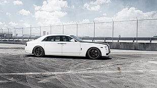 white sedan, Rolls-Royce Phantom, car