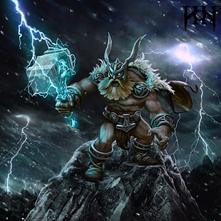 Heroes of Newerth character digital wallpaper, Thunderbringer, Heroes of Newerth