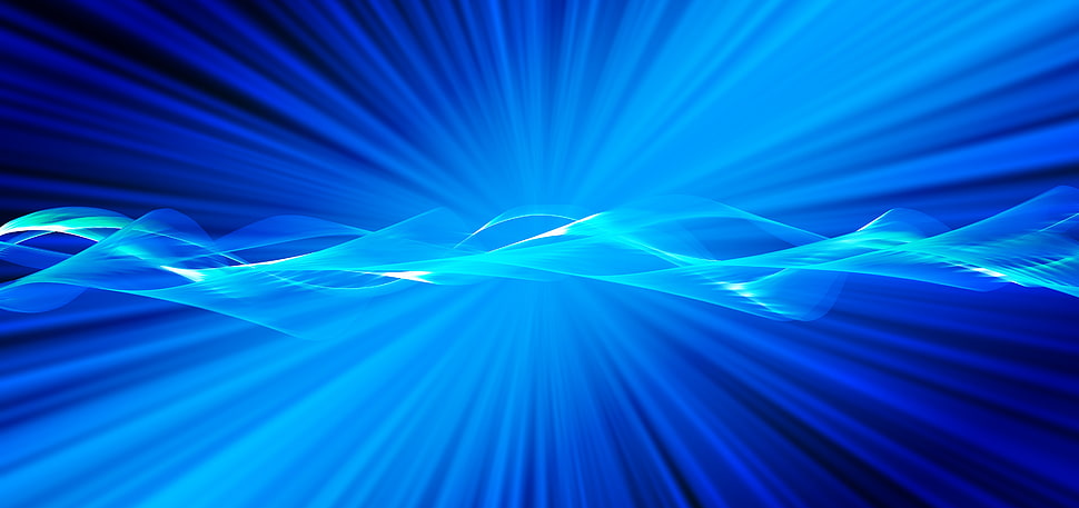 blue digital wallpaper, Rays, Lines, Bright HD wallpaper
