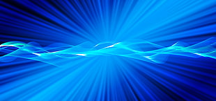 blue digital wallpaper, Rays, Lines, Bright