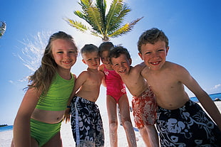 group of Children panoramic photo HD wallpaper
