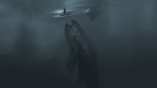 fantasy art, spooky, creature, sea monsters HD wallpaper