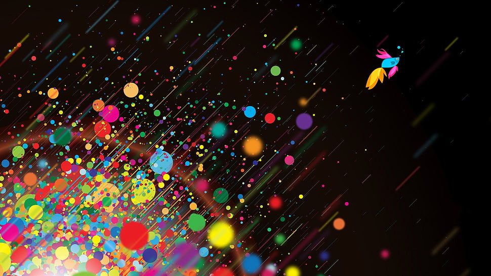 multicolored graphic wallpaper, simple background, circle, colorful, dots HD wallpaper