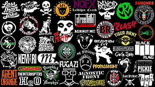 text overlay on black background, punk rock, music, bad religion, The Misfits HD wallpaper