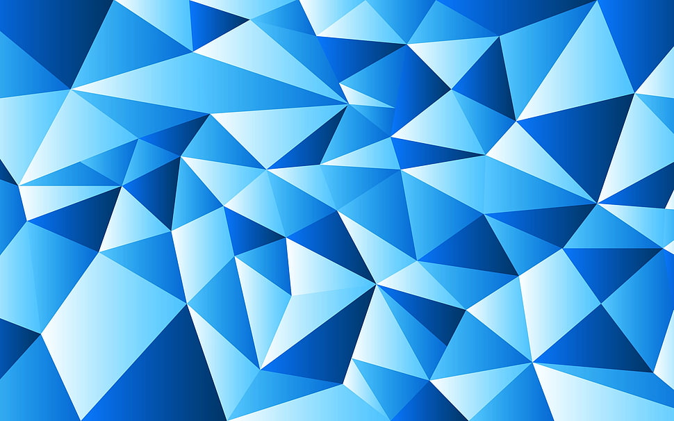 blue and white abstract painting HD wallpaper