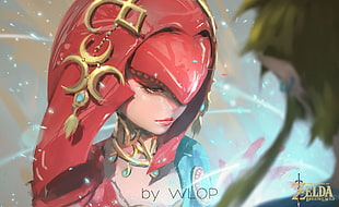 Zelda character illustration, magic, The Legend of Zelda, WLOP, Mipha