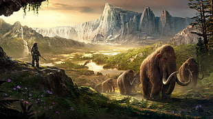 brown Mammoth lot painting