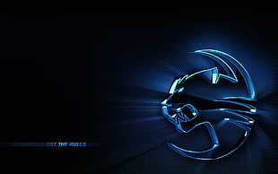 blue panther logo, Roccat, video games, logo HD wallpaper