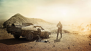 astronaut beside vehicle digital wallpaper, Mad Max: Fury Road, Mad Max