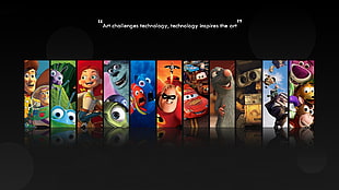 assorted-title cartoon movies, Disney, Disney Pixar, movies, animated movies