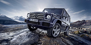 photo of blue Mercedes-Benz G-Class SUV during daytime