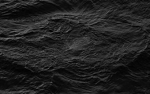 black and gray area rug, sea, water, monochrome