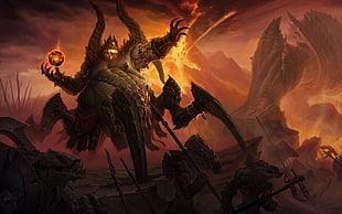 monster 3D wallpaper, Diablo, Diablo III, video games, fantasy art