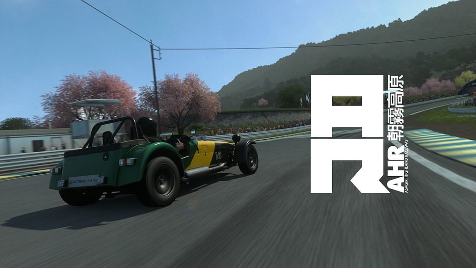 black and green utility trailer, Caterham, Driveclub, Japan, video games HD wallpaper