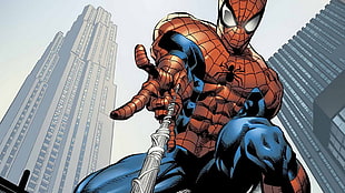 animated Spider-man illustration, comics, Spider-Man