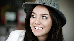 woman wearing black hat HD wallpaper