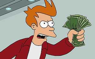 Simpson take my money memes, Futurama, Philip J. Fry, memes