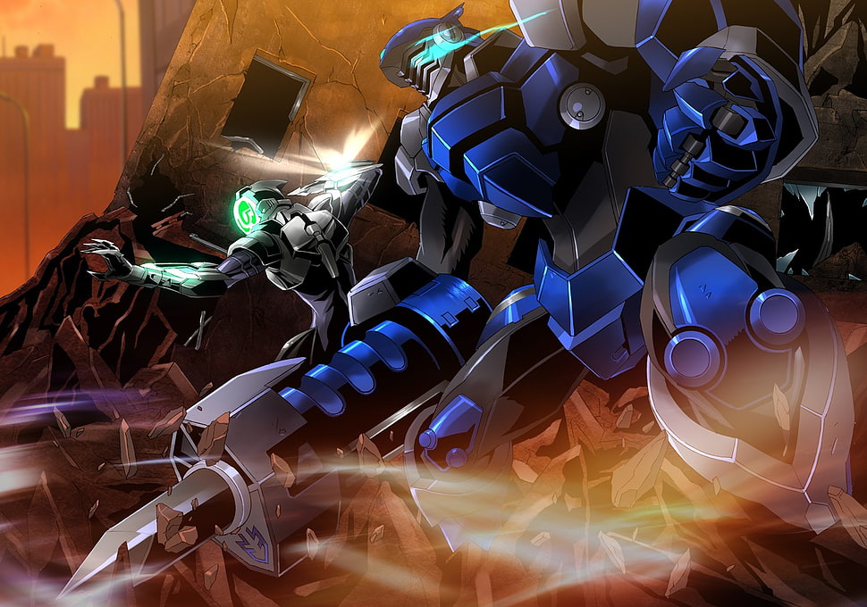 robots illustration, anime HD wallpaper