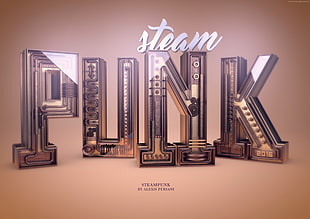 Steam Punk logo HD wallpaper