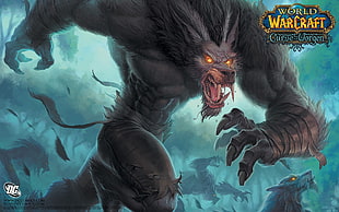 World of Warcraft Curse Worgen digital wallpaper, World of Warcraft, video games