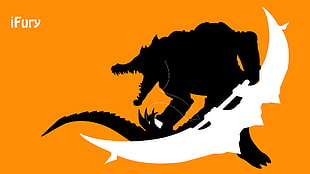 crocodile holding half moon blade illustration, League of Legends, video games HD wallpaper